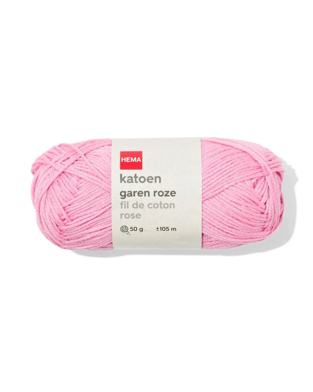 Katoen garen 50g 105m roze från HEMA – produktbild