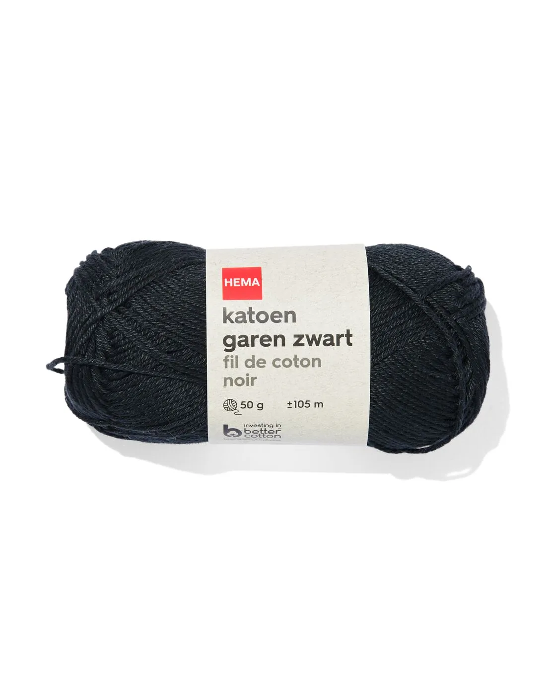Katoen garen 50g 105m zwart von HEMA – Produktfoto