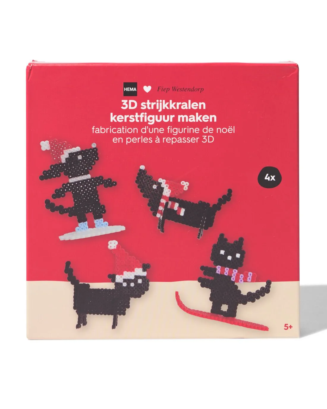Knutselpakket 3D strijkkralen Takkies en Siepies - 4 stuks (multicolor) by HEMA – product photo