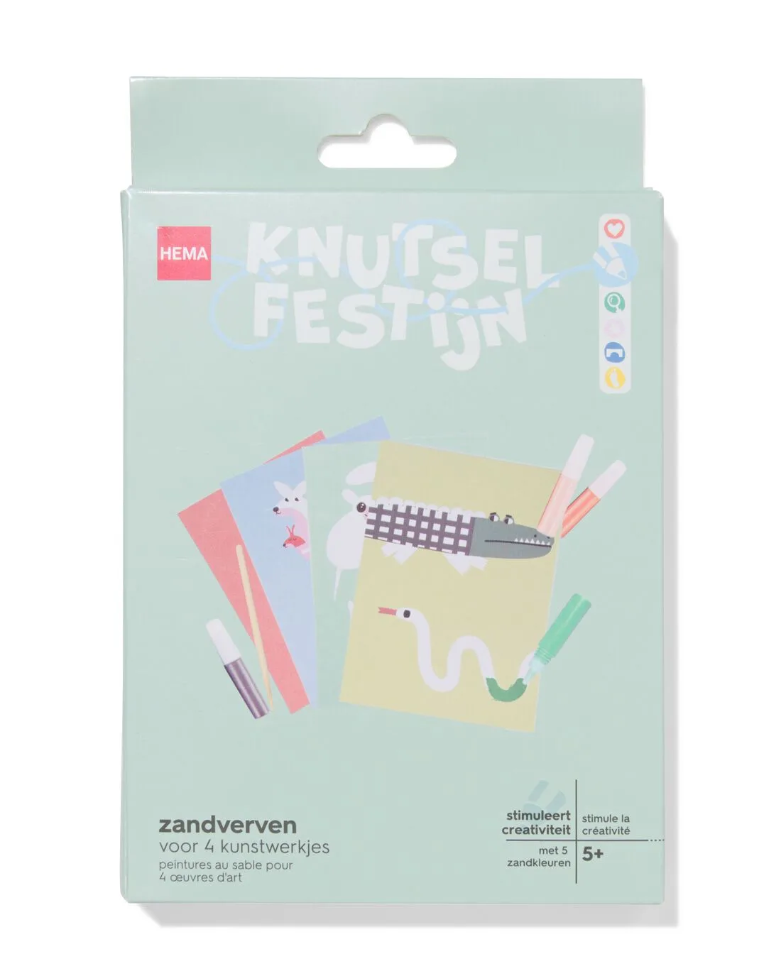 Korrelverven kaartjes fantasie - 4 stuks van HEMA – productfoto