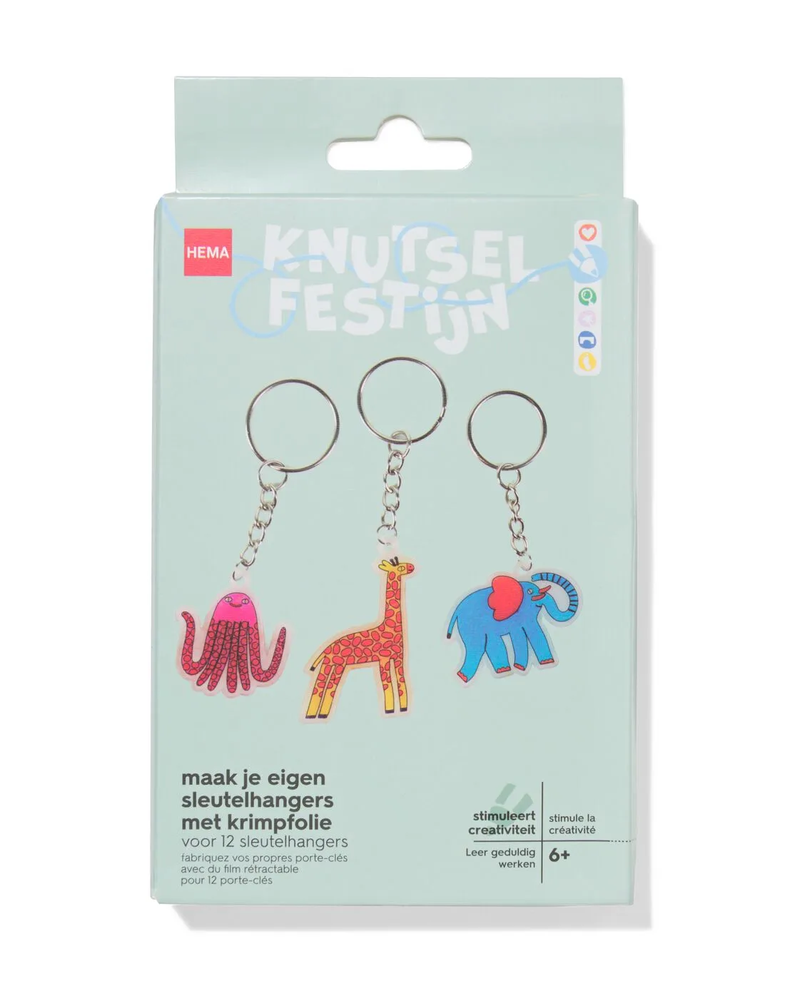 Krimpfolie sleutelhangerset dieren de HEMA – photo du produit