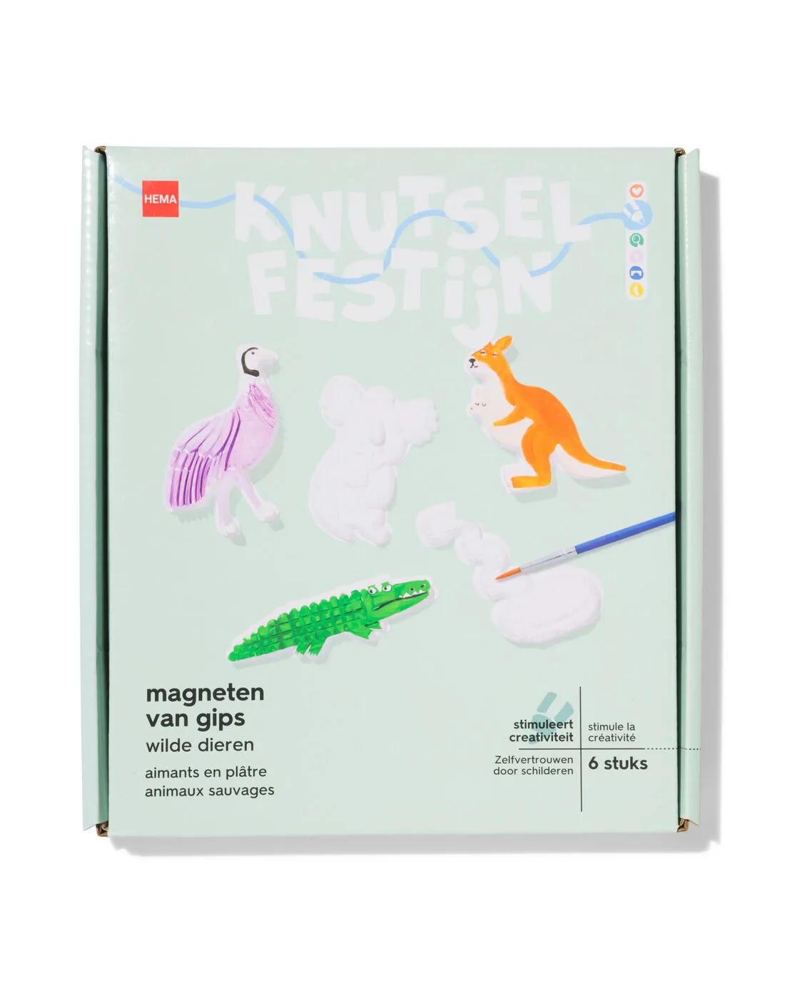 Magneten van gips dieren - 6 stuks van HEMA – productfoto