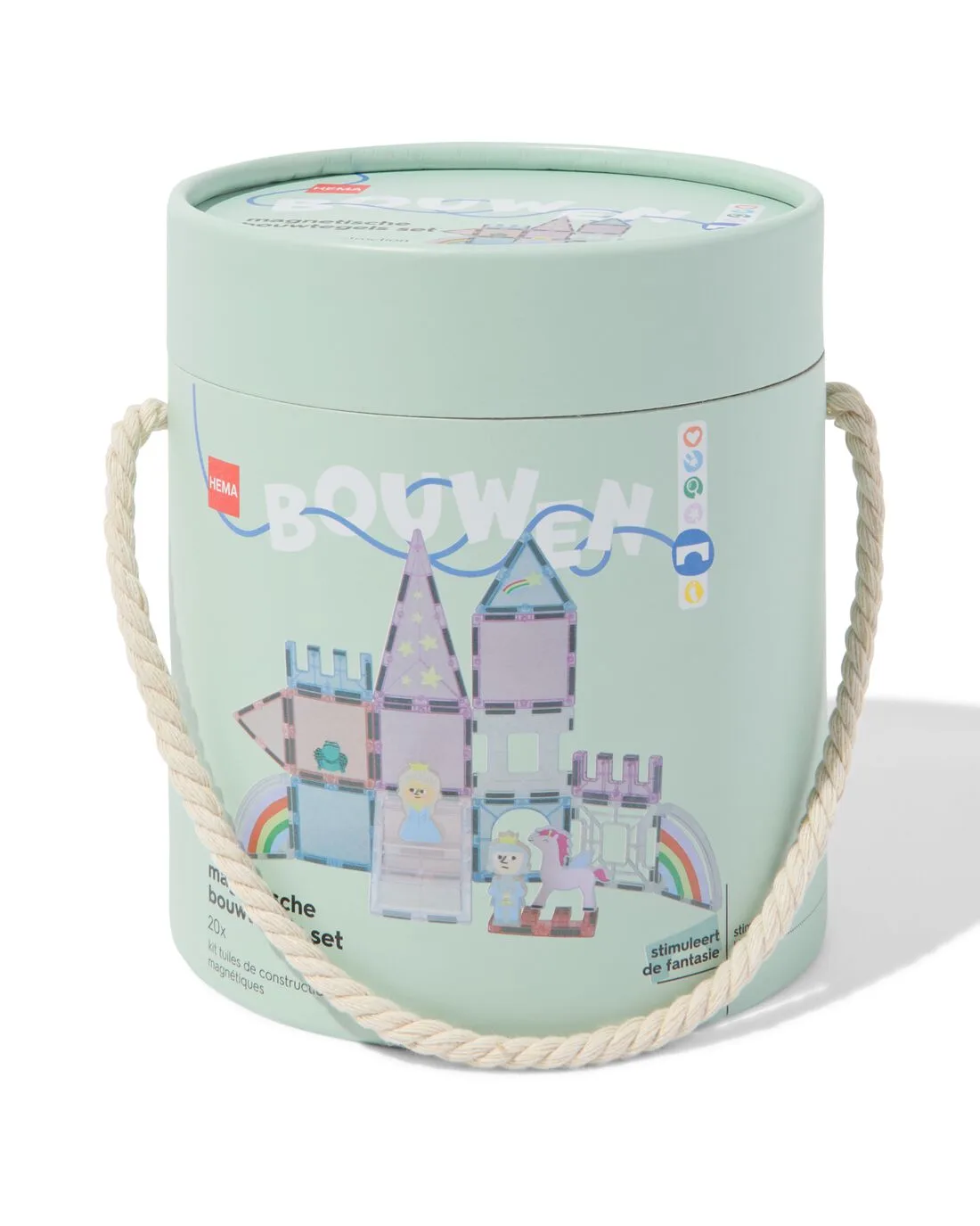 Magnetische bouwtegels kasteel 20-delig by HEMA – product photo