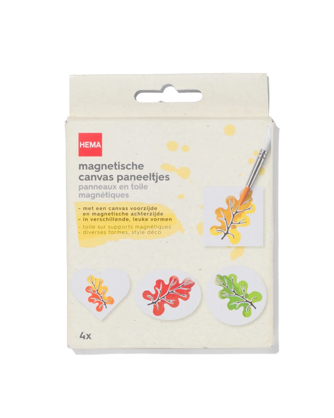 Magnetische canvas paneeltjes - 4 stuks von HEMA – Produktfoto