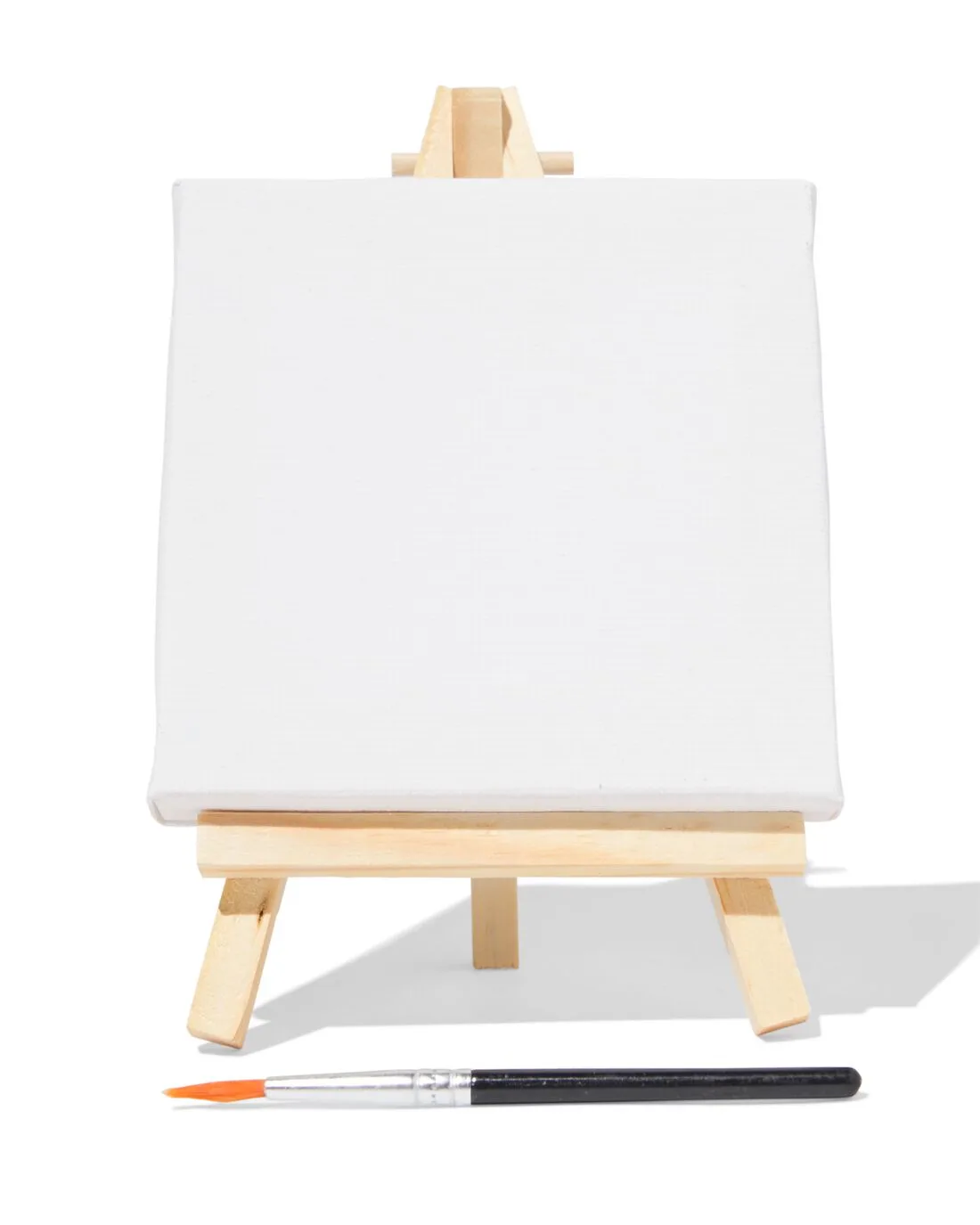 Mini ezel met canvas en kwast 10x10cm by HEMA – product photo
