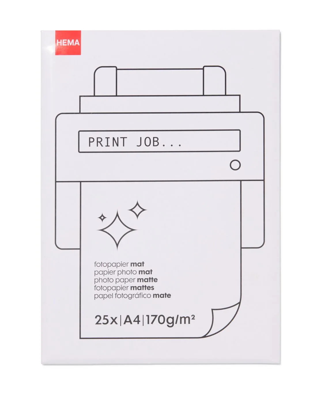 Papier mat 170 grams 25 vel van HEMA – productfoto