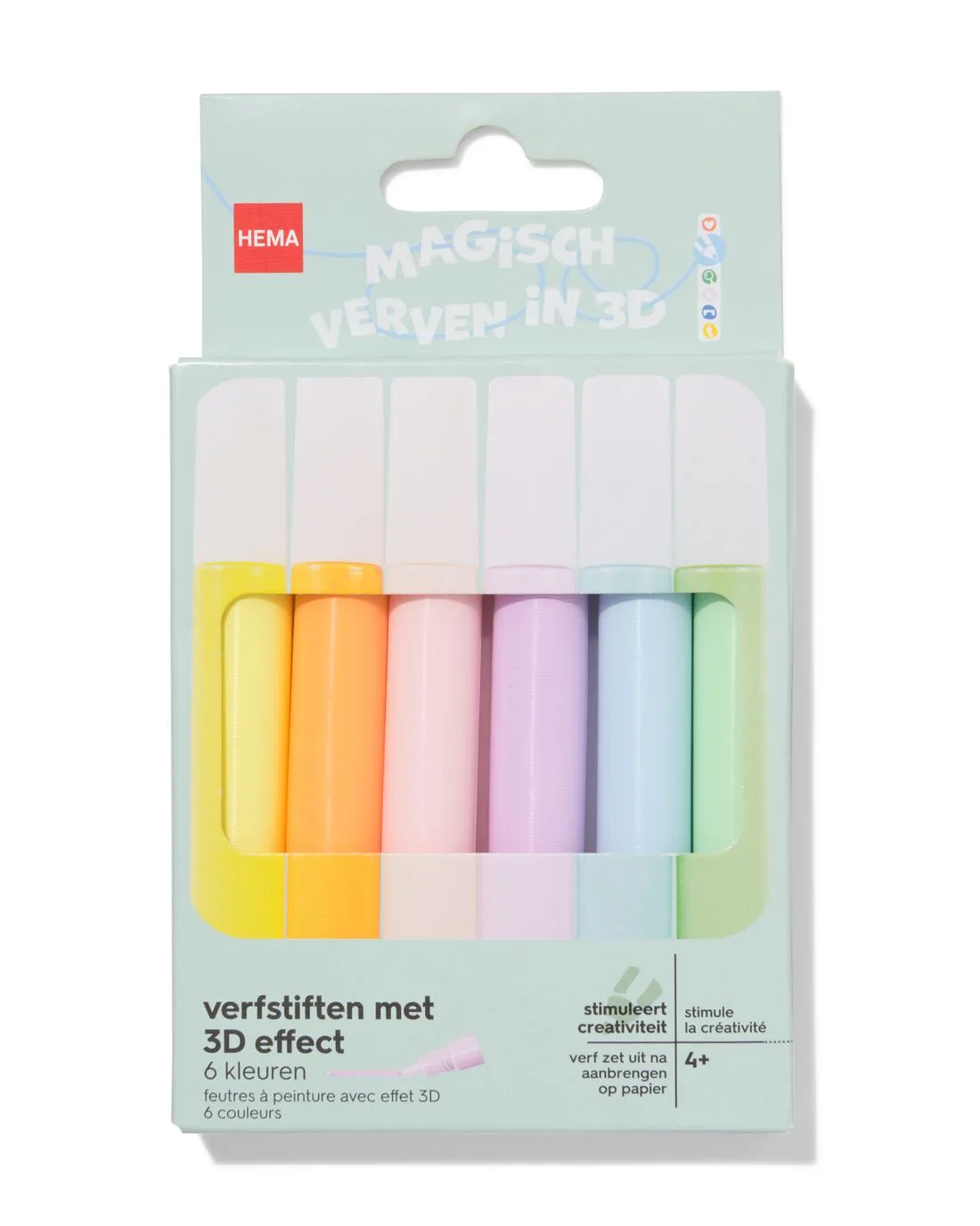 Puffy verfstiften - 6 stuks de HEMA – photo du produit