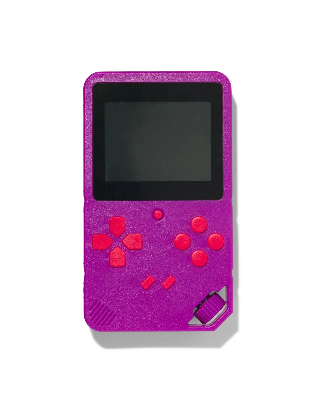 Retro handheld game (paars) fra HEMA – produktbillede