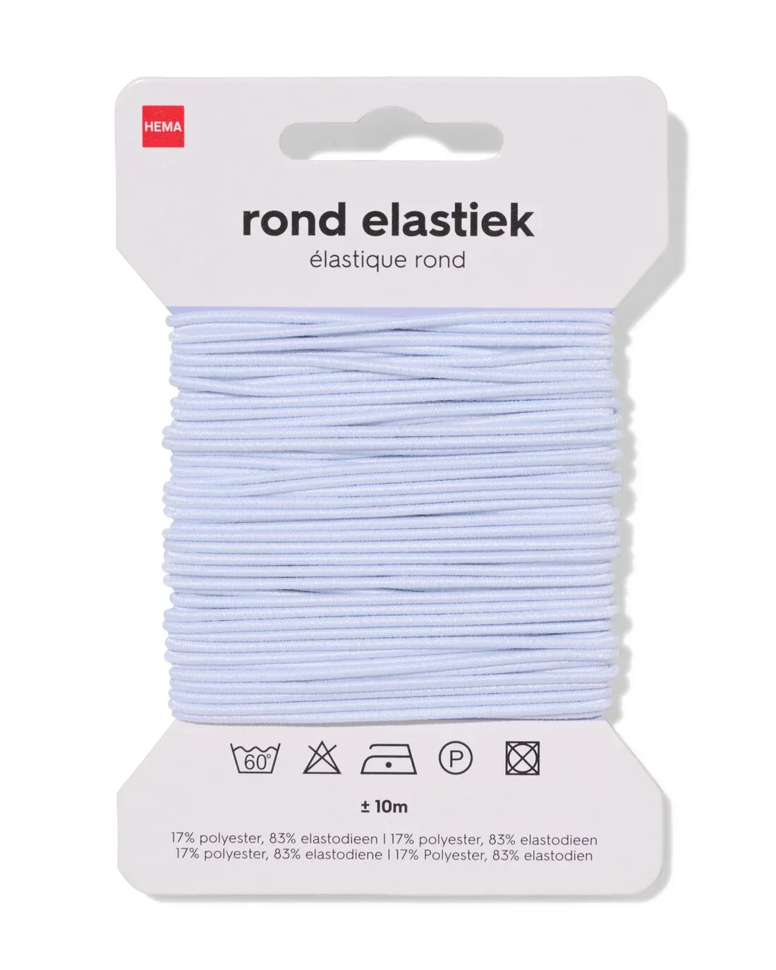 Rond elastiek 10m wit de HEMA – photo du produit