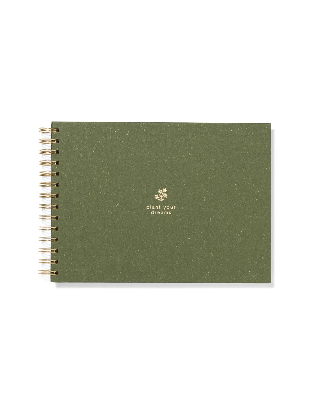 Schetsboek 25.4x18.6x2cm blanco bloemen (donkergroen) von HEMA – Produktfoto