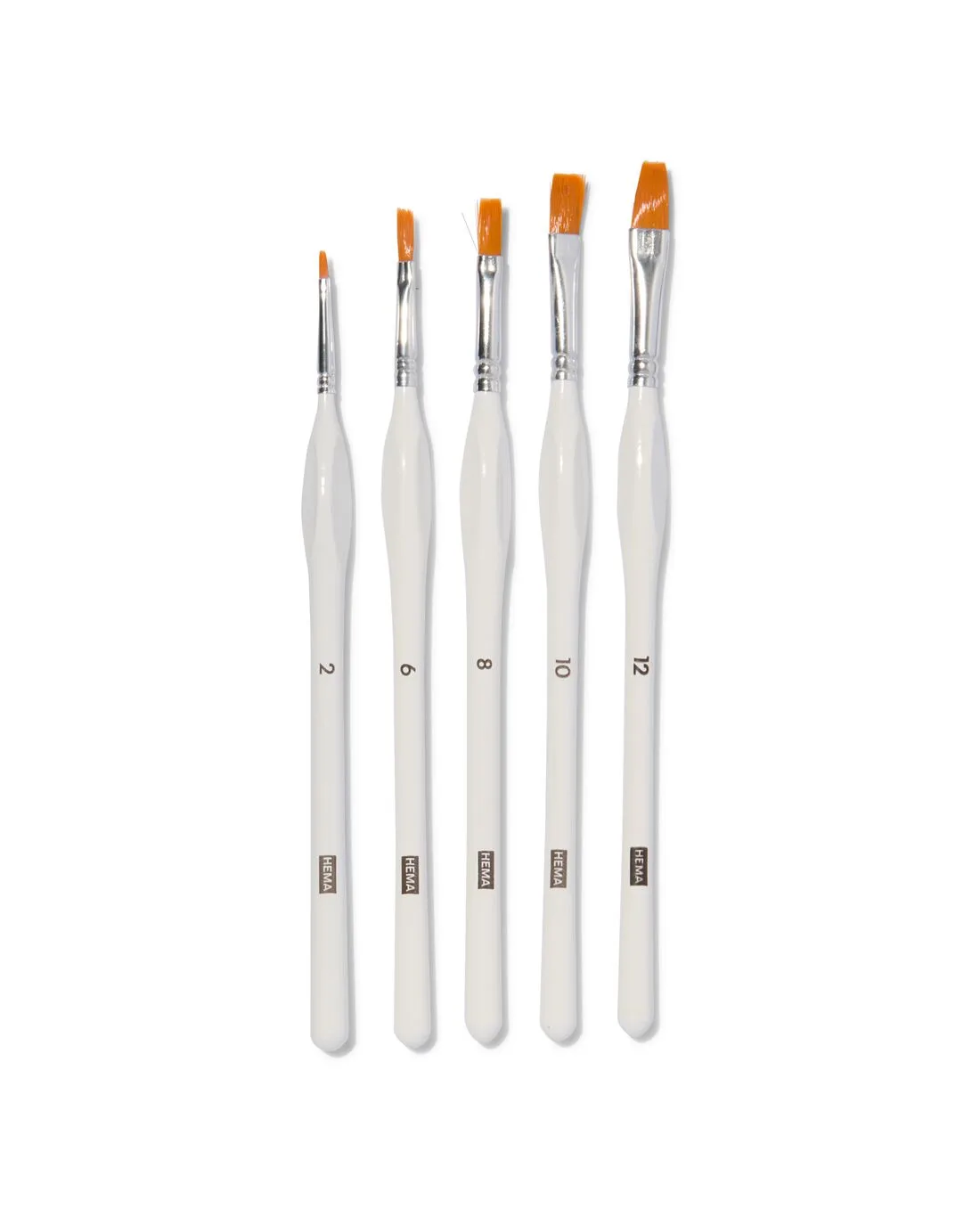 Schilderpenselen met platte punt - 5 stuks von HEMA – Produktfoto