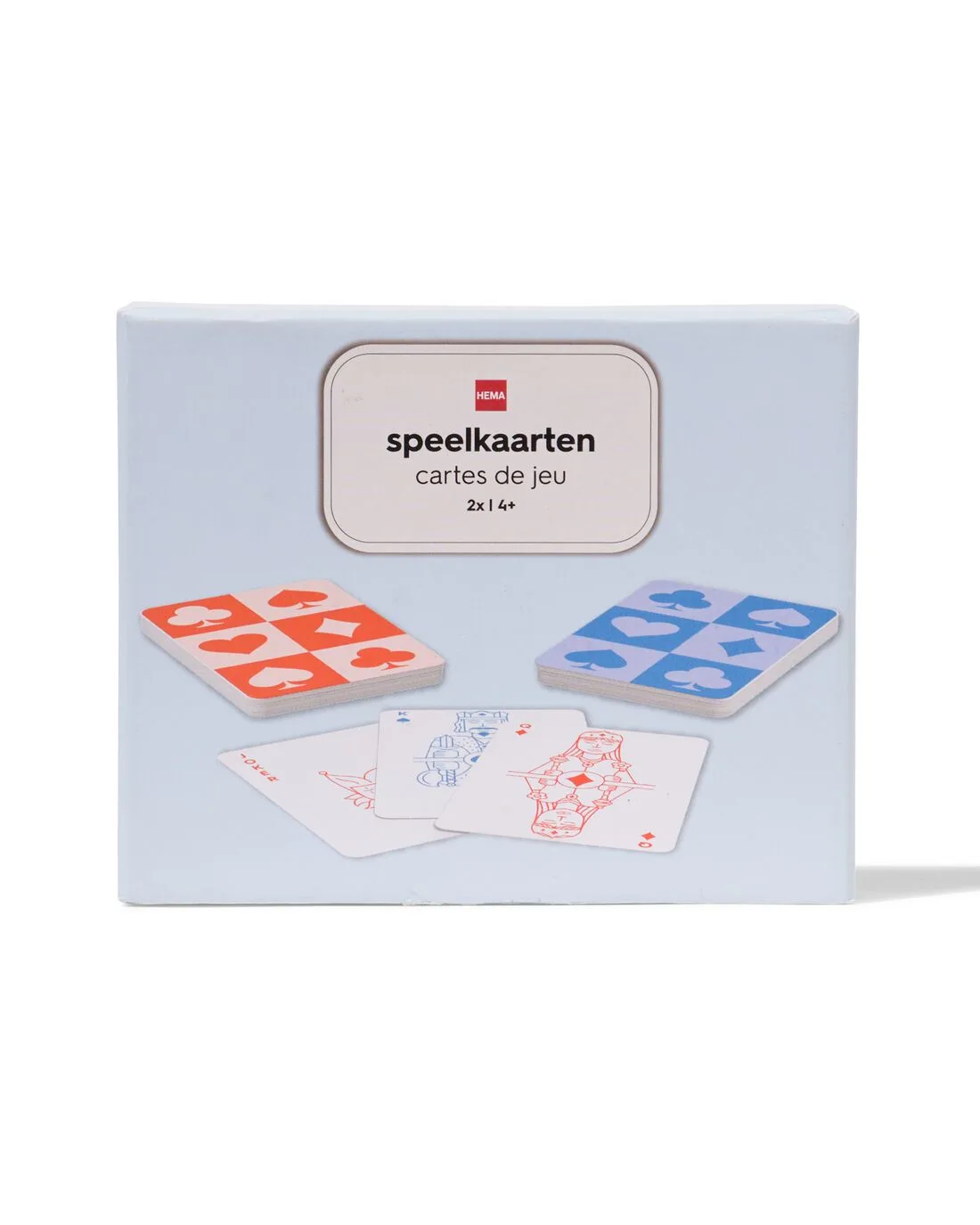 Speelkaarten 13x10cm blauw/oranje - 2 stuks de HEMA – photo du produit