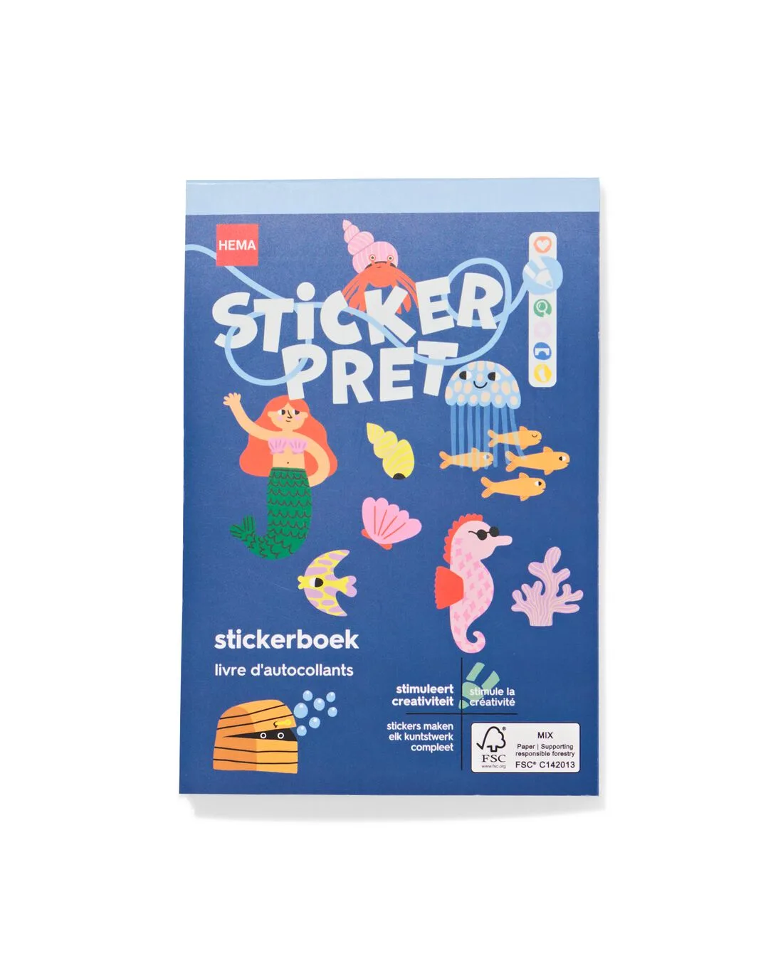 Stickerboek 10.2x15cm zeemeerminnen van HEMA – productfoto