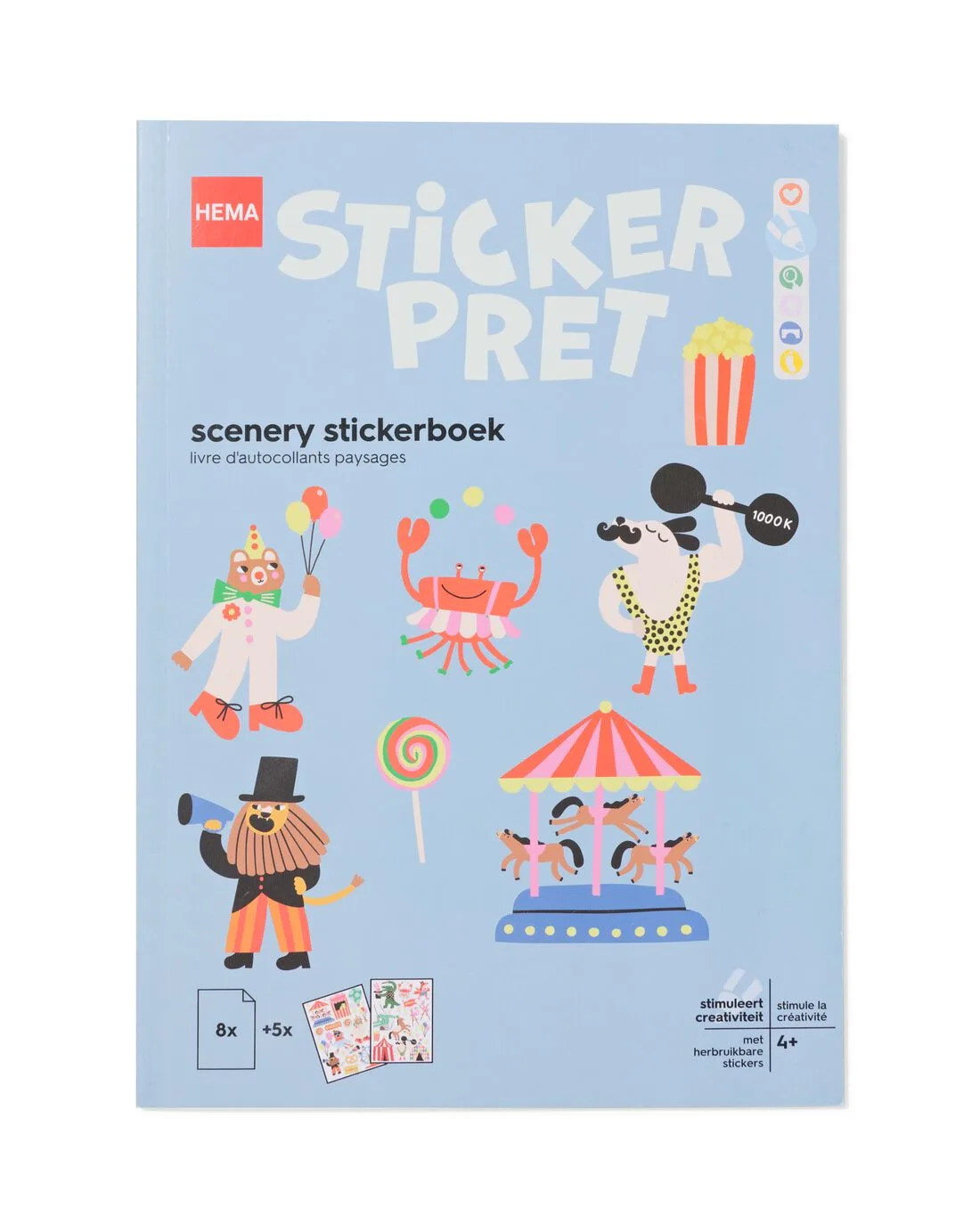 Stickerboek circus van HEMA – productfoto