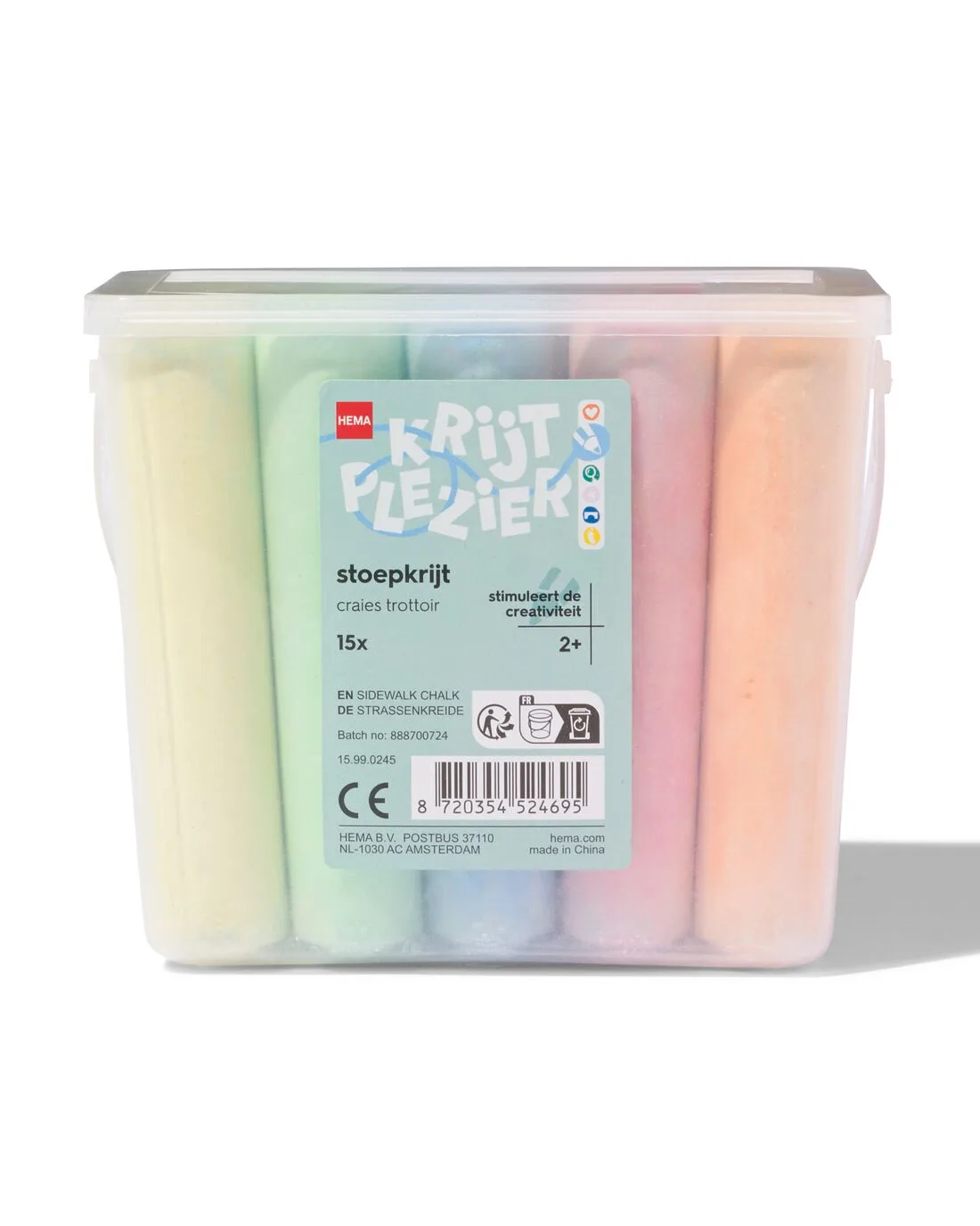 Stoepkrijt - 15 stuks by HEMA – product photo
