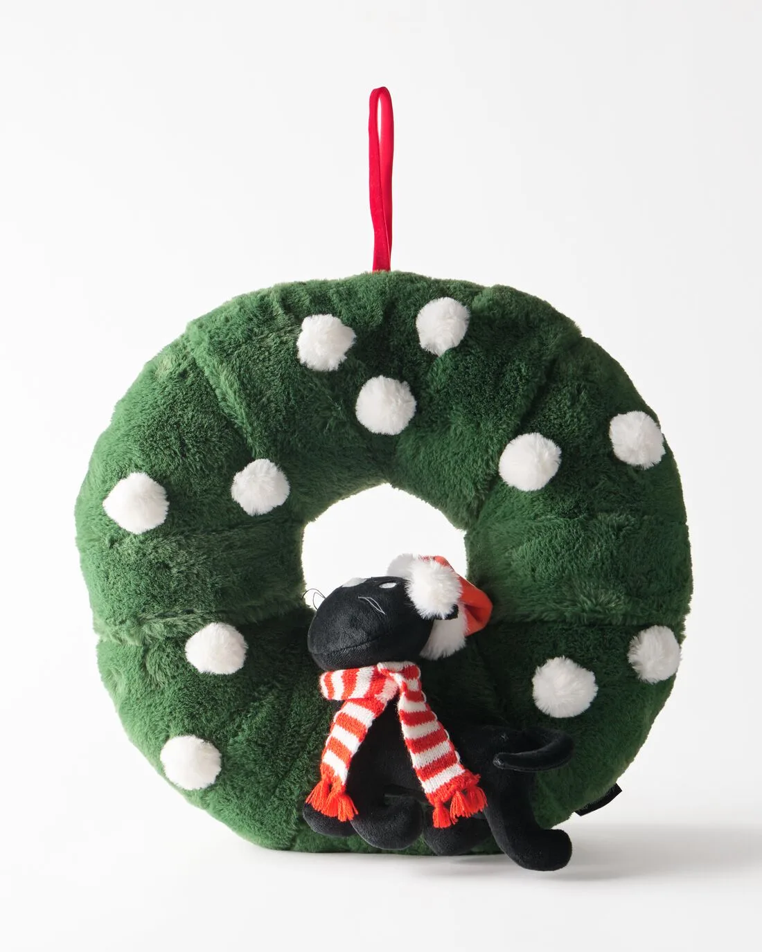 Takkie en Siepie kerstkrans ⌀40cm pluche (donkergroen) by HEMA – product photo