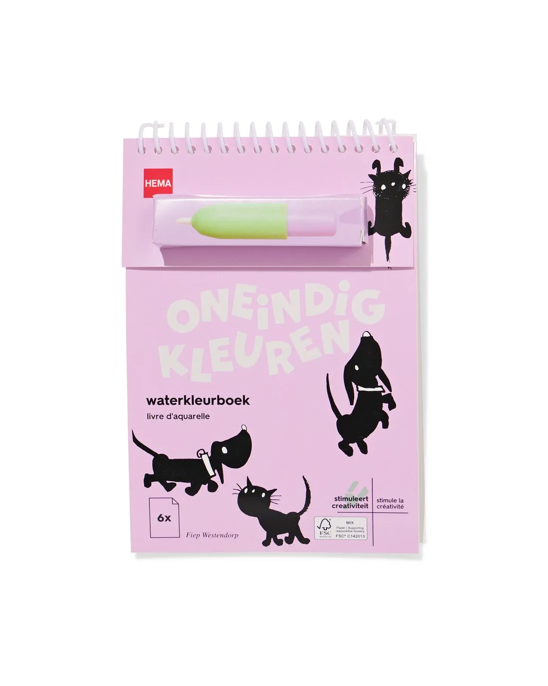 Takkie en Siepie waterkleurboek van HEMA – productfoto