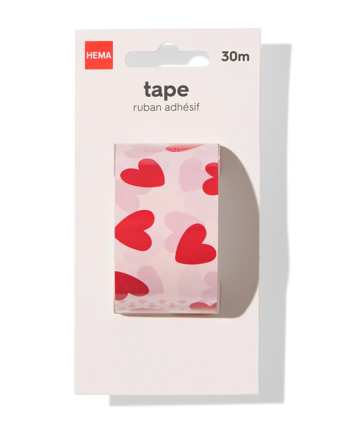 Tape 60m hartjes (rood) de HEMA – photo du produit