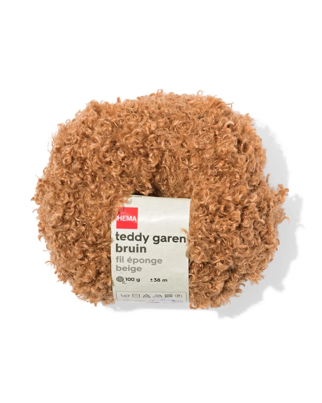 Teddy garen 100g 38m bruin van HEMA – productfoto