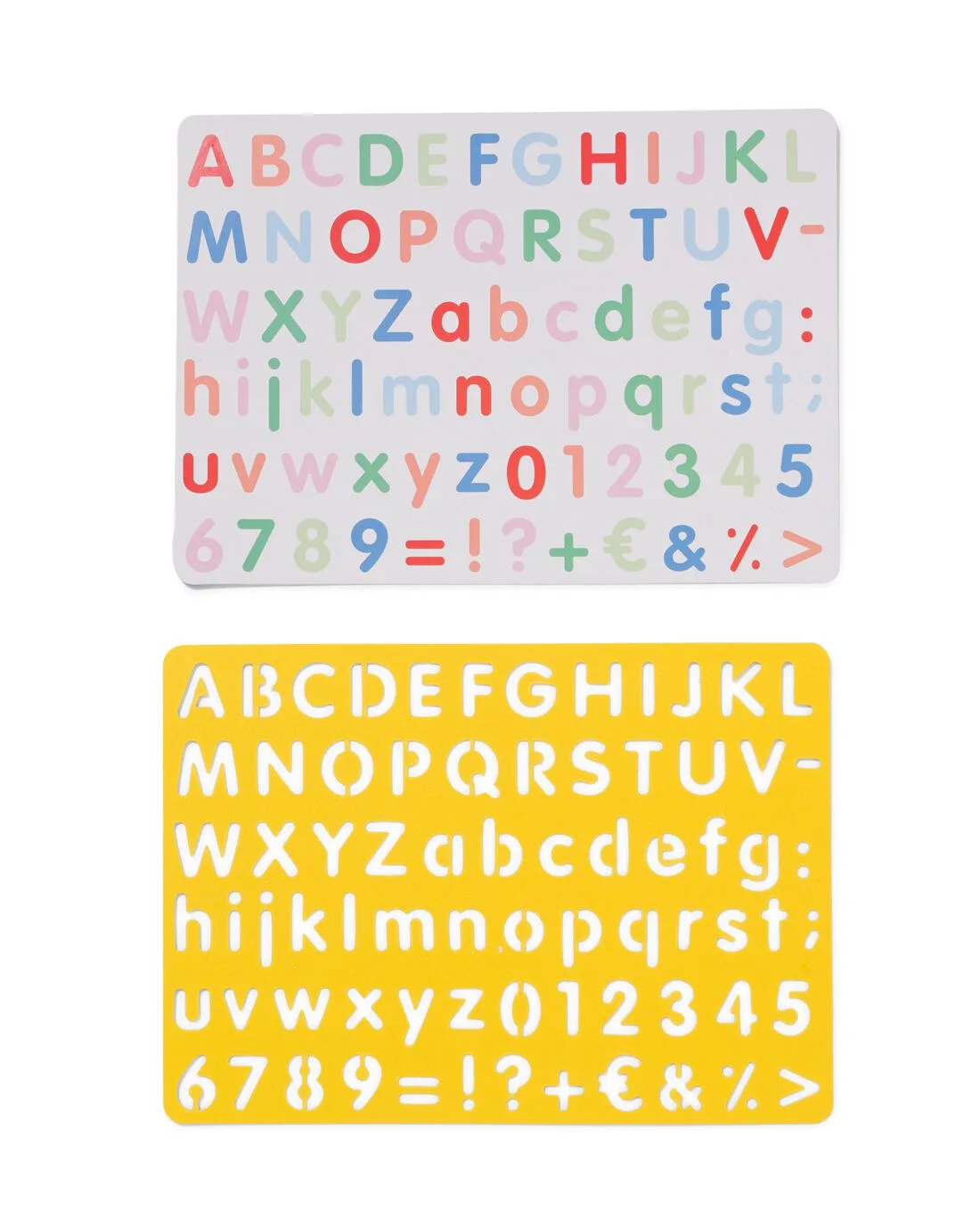 Tekensjabloon letters en cijfers de HEMA – photo du produit