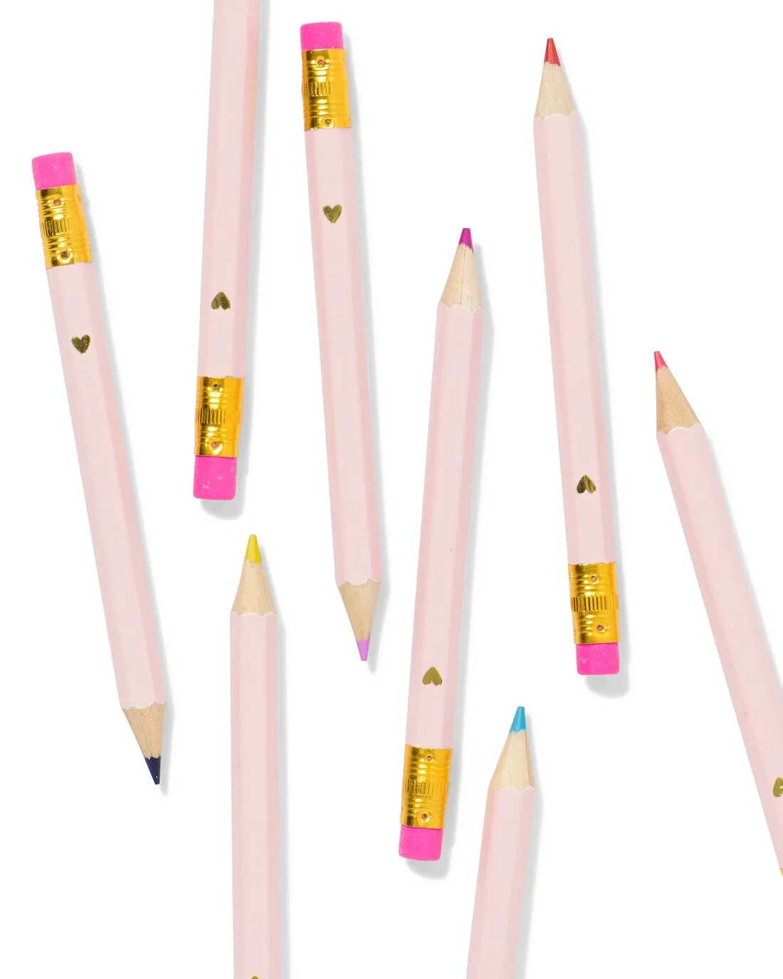 Uitdeel potlooden prinses - 8 stuks (roze) by HEMA – product photo