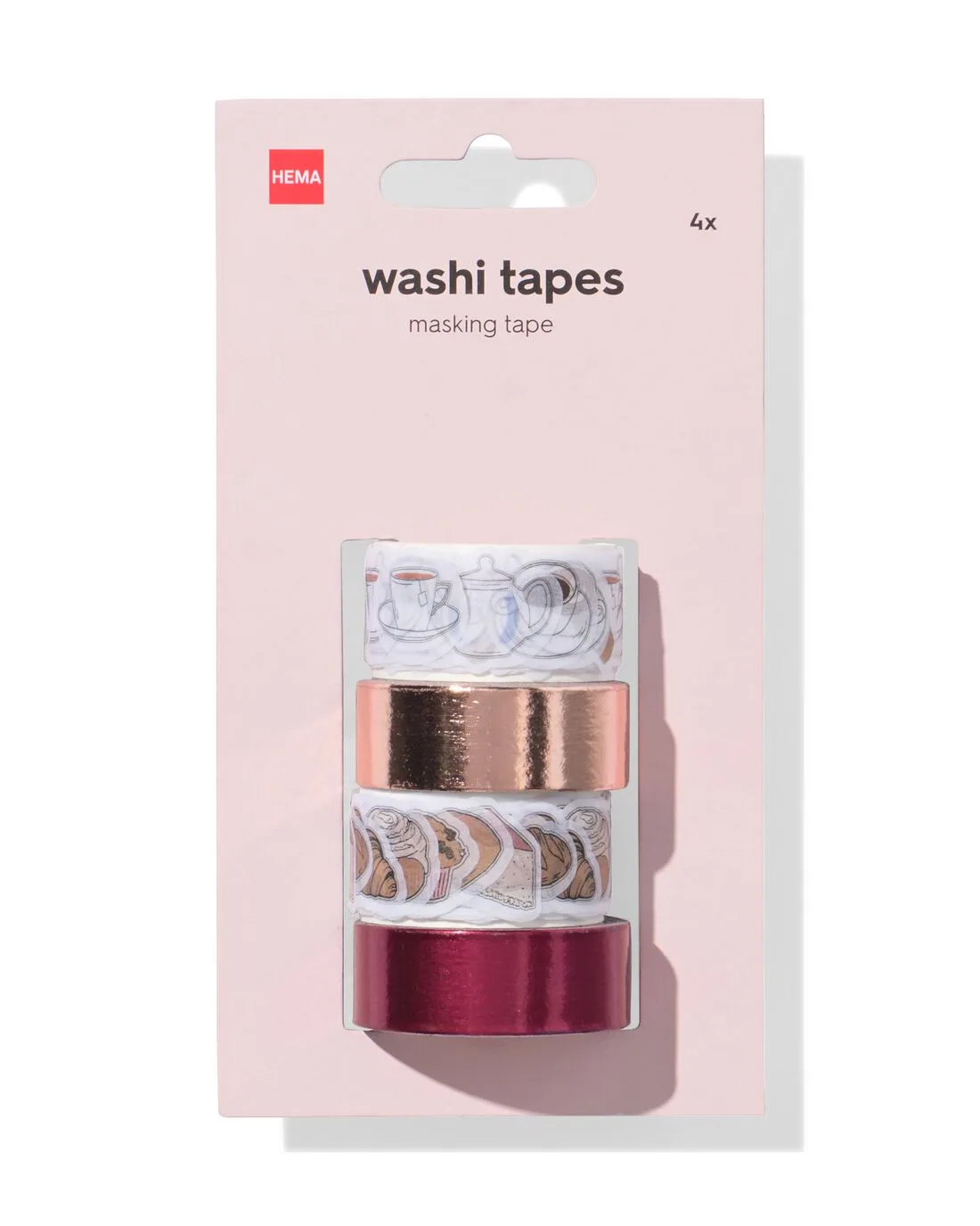 Washi tape 5mx1.5cm - 4 stuks (multicolor) von HEMA – Produktfoto