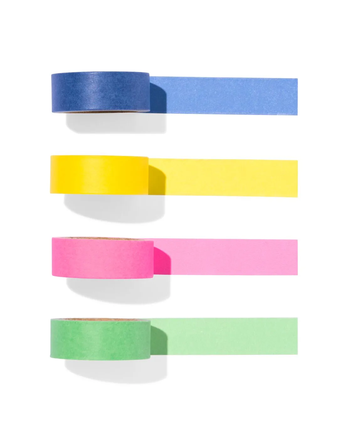 Washi tapes effen - 4 stuks (multicolor) van HEMA – productfoto