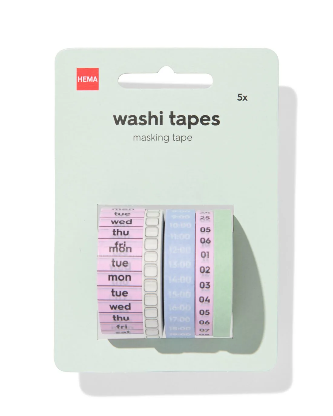 Washi tapes planner - 5 stuks van HEMA – productfoto
