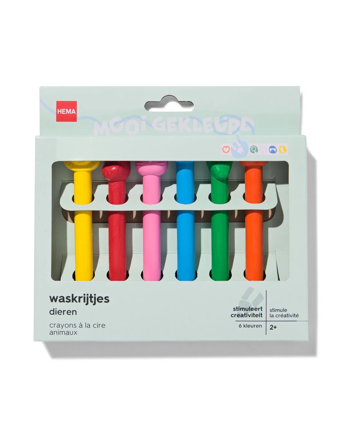 Waskrijtjes dier - 6 stuks van HEMA – productfoto