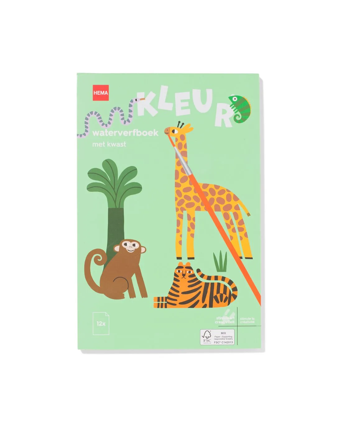 Waterverfboek 14x21cm jungle by HEMA – product photo