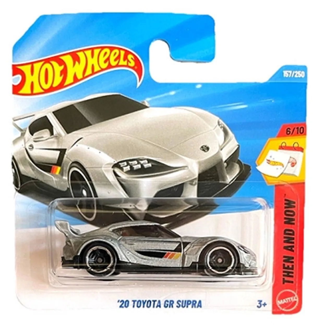'20 TOYOTA GR SUPRA 157/250 HW THEN AND NOW 6/10 SHORT CARD 2026 de Hot Wheels en Silber metal glim – photo du produit