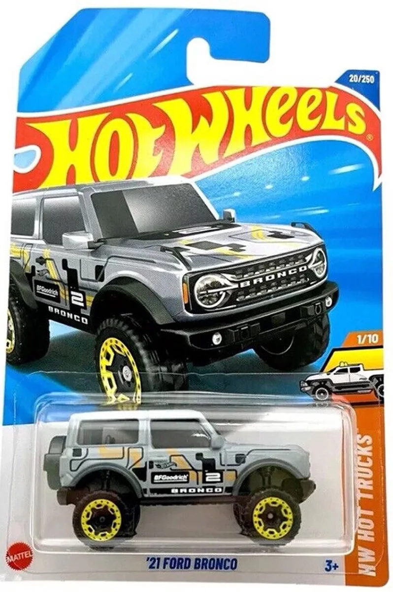'21 FORD BRONCO 2 METALIC 20/250 HW HOT TRUCKS 1/10 1:64 van Hot Wheels in Zilver – productfoto