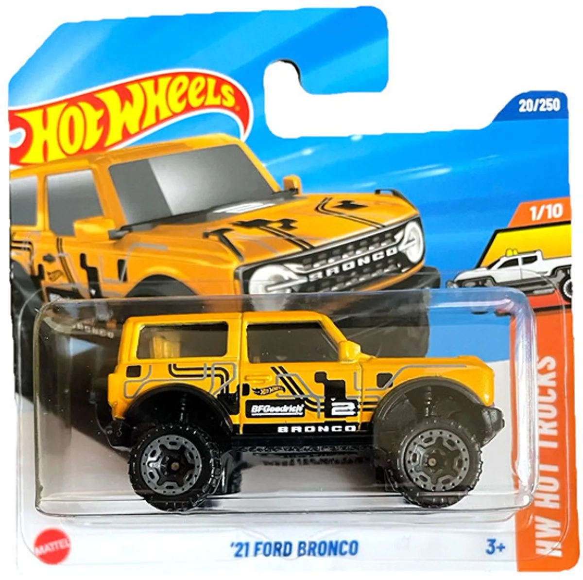 '21 FORD BRONCO 20/250 HW HOT TRUCKS 1/10 de Hot Wheels en Jaune – photo du produit