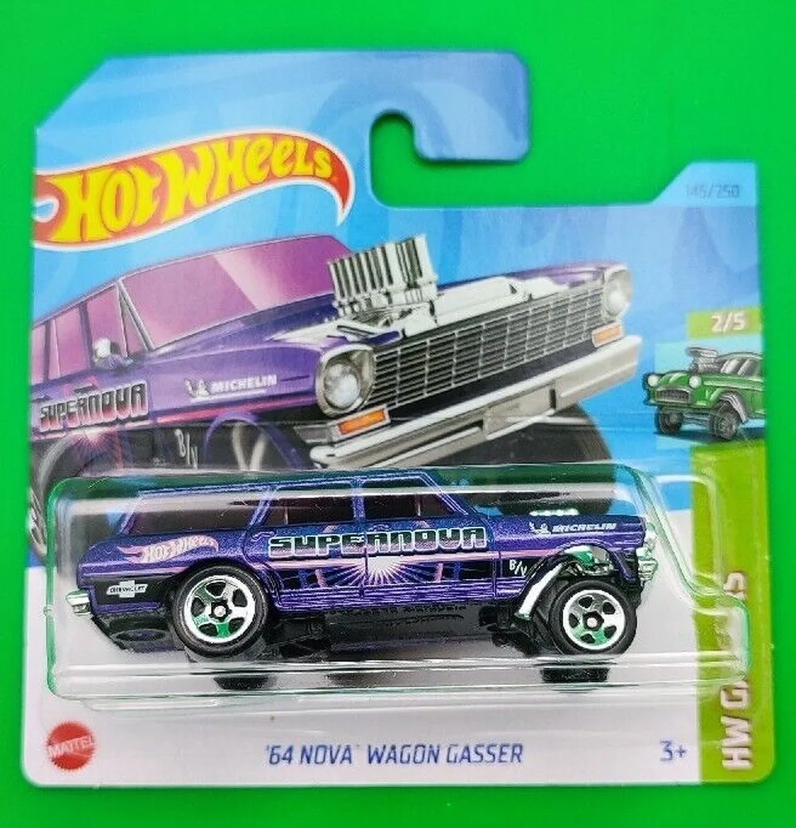 '64 NOVA WAGON GASSER PURPLE 145/250 1:64 HW GASSERS 2/5 de Hot Wheels en Violet – photo du produit