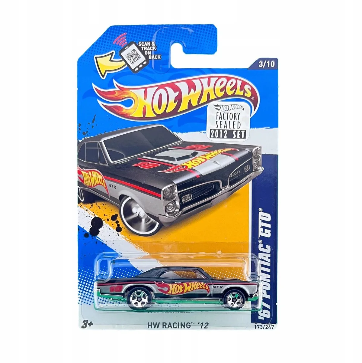 '67 Pontiac GTO 2012 - fabrieksverzegeld, 1:64 fra Hot Wheels i Sort – produktbillede