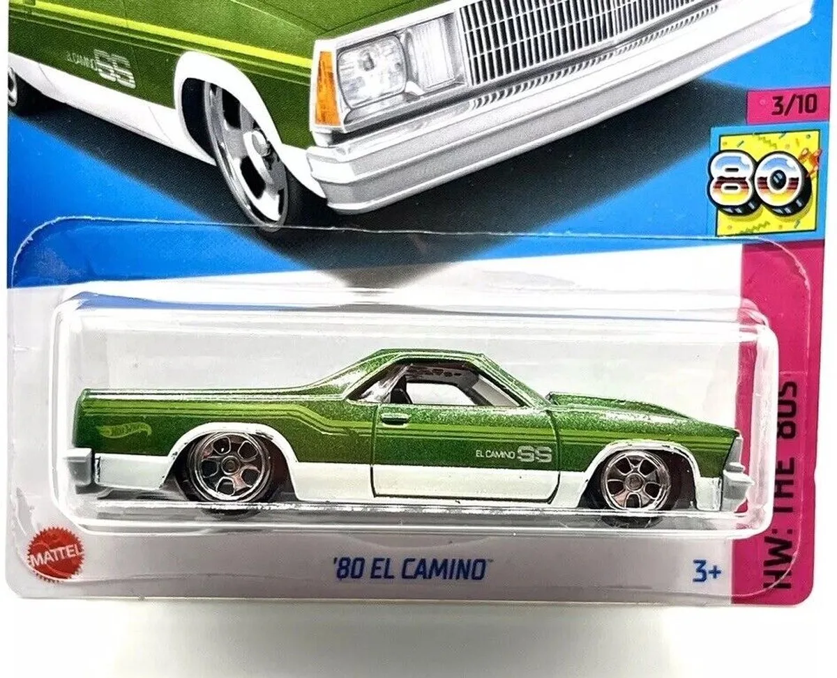 '80 El Camino - Lowrider - Dr.Dre - Snoop Dogg - Westcoast - 2pac - Hydraulics - The Chronic 2001 - Westside van Hot Wheels in Groen, Wit – productfoto