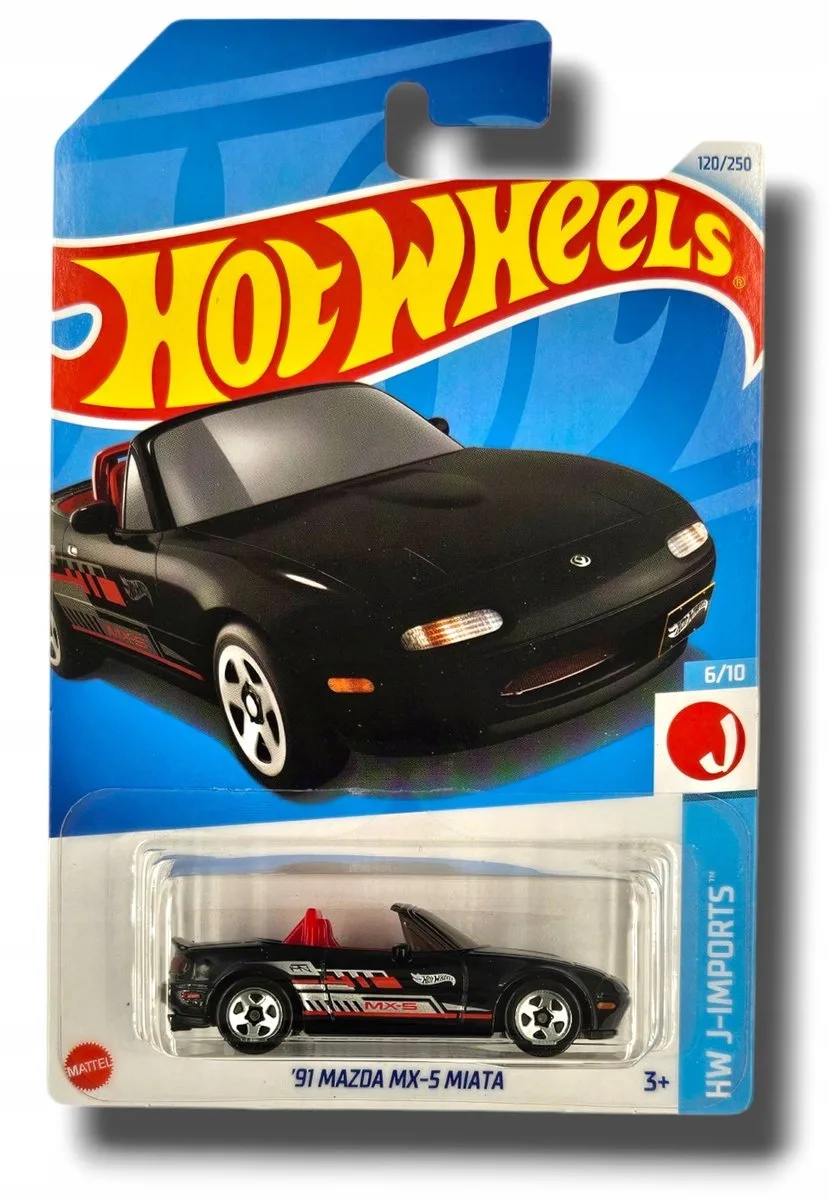 '91 Mazda MX-5 Miata HTC47 - Schaal 1:64 de Hot Wheels en Noir – photo du produit