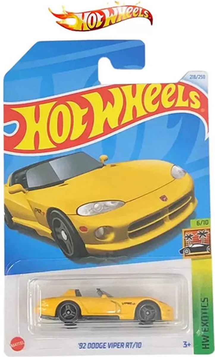 '92 DODGE VIPER RT/10 218/250 1:64 HW EXOTICS 6/10 de Hot Wheels en Jaune – photo du produit