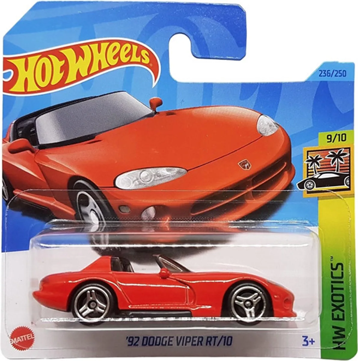 '92 DODGE VIPER RT/10 RACING ED 236/250 HW EXOTICS 9/10 SHORT CARD 2023 von Hot Wheels in Racing red – Produktfoto