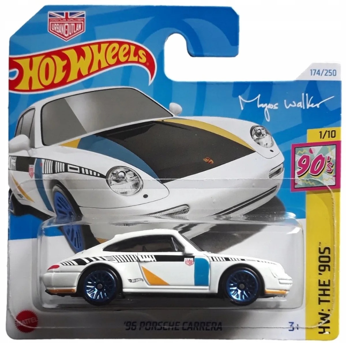 '96 Porsche Carrera 1:64 - HW De serie uit de jaren 90 från Hot Wheels i Blå – produktbild