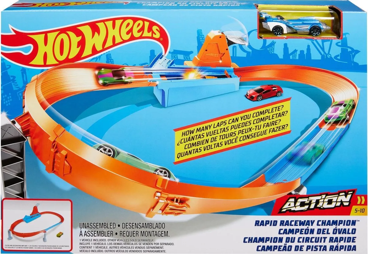 Action Rapid Raceway Champion Speelset von Hot Wheels in Mehrfarbig – Produktfoto