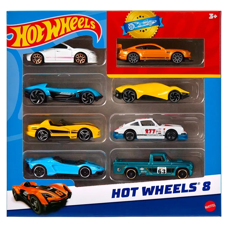 Auto´s En Vrachtwagens Standaard Pakket 1:64 8 Eenheden van Hot Wheels – productfoto