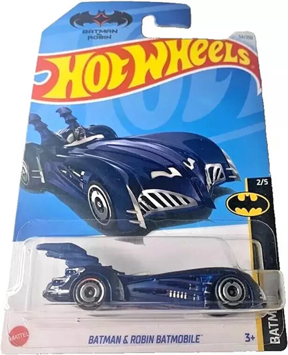 BATMAN & ROBIN BATMOBILE 54/250 1:64 HW BATMAN 2/5 fra Hot Wheels i Matt blue – produktbillede