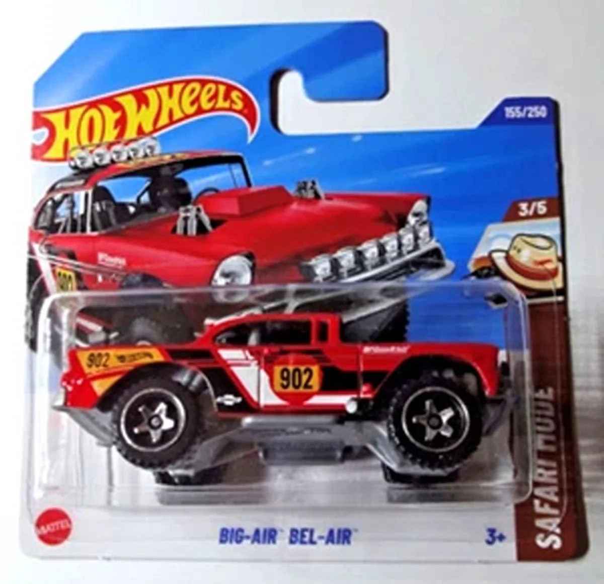 BIG AIR BEL-AIR 902 RACING RED 155/250 HW SAFARI MODE 3/5 från Hot Wheels i Racing red 902 – produktbild