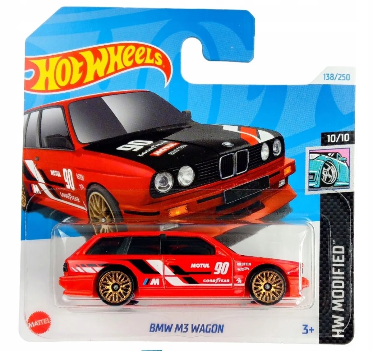 BMW M3 Wagon HTD89-N521 138/250 HW aangepast van Hot Wheels in Rood – productfoto