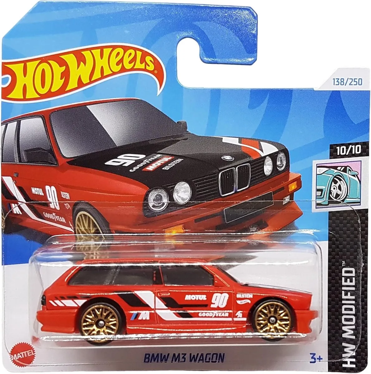 BMW M3 WAGON RACING RED 90 138/250 1:64 HW MODIFIED 10/10 van Hot Wheels in Racing red motul – productfoto