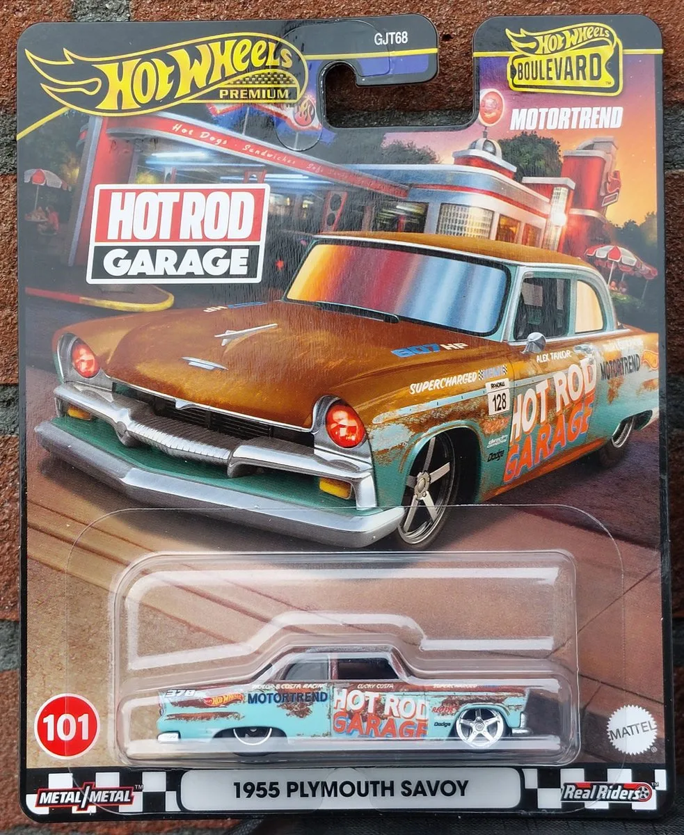 Boulevard HRT58 1955 Plymouth Savoy speelgoedvoertuig från Hot Wheels i Flerfärgad – produktbild