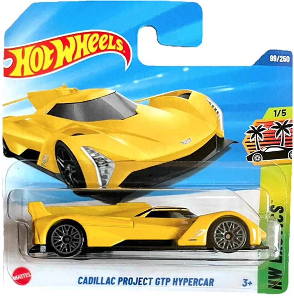 CADILLAC PROJECT GTP HYPERCAR 99/250 HW EXOTICS 1/5 von Hot Wheels in Gelb – Produktfoto