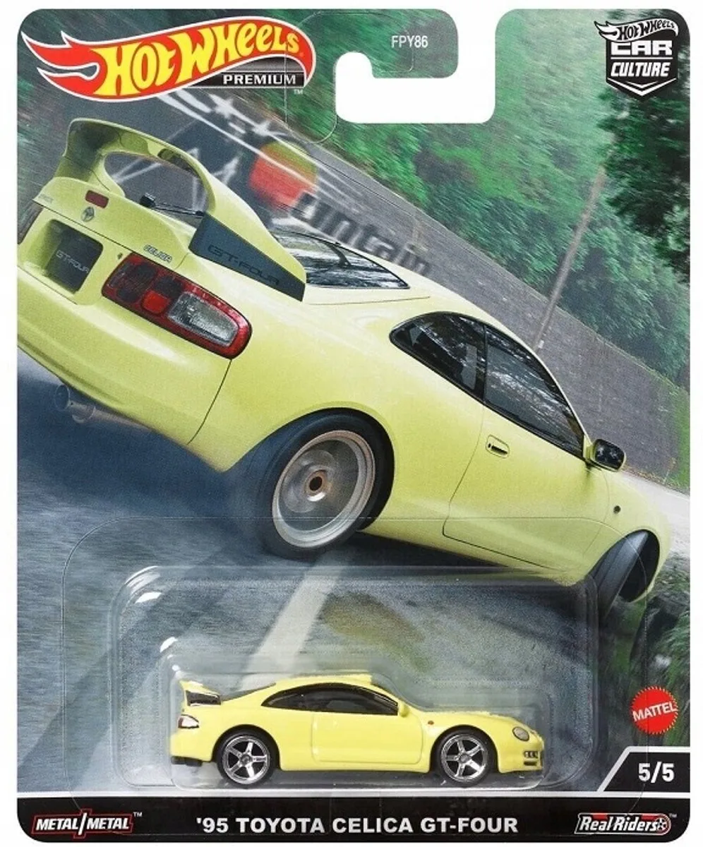Car Culture '95 Toyota Celica GT-Four Modelauto fra Hot Wheels i Lime green – produktbillede