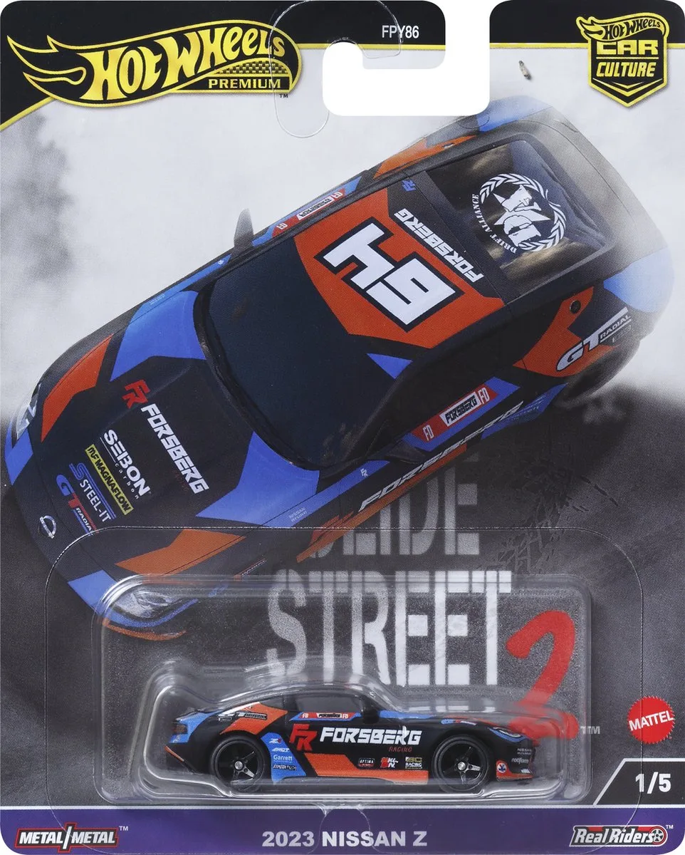 Car Culture Circuit Legend 2023 Nissan Z van Hot Wheels in Zwart, Blauw, Rood – productfoto